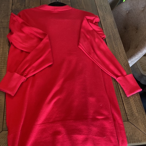 Vila Milan’s Rich Red Cherry Cardigan Size Large - Picture 3 of 3